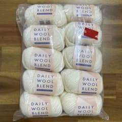 DAILY WOOL BLEND 毛糸 10玉セット　1番色のサムネイル