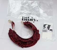 Bibiy.ファミリアコラボ　赤チェック ハンドストラップ 未使用品】ファミリア bibiy ビビィ コラボ ハンドストラップ 赤系