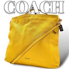 専用　COACH イエロー レザー ショルダー 2wayバッグ 8876