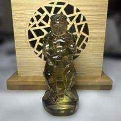 高級品質】希少 スモーキーゼウスシトリン 不動明王 彫刻 - メルカリ
