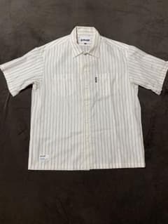 Schott 半袖シャツ L ホワイト ストライプのサムネイル