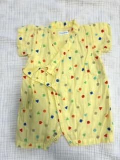 美品 ミキハウス 幾何学模様甚平 SSサイズ