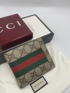 GUCCI グッチ 財布 シェリーライン グッチシマ レザー ベージュ P55