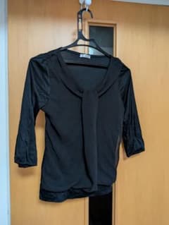 SUIT SELECTレディース 七分袖ブラウス ブラックのサムネイル