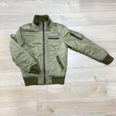 ALPHA INDUSTRIES フーデッド　ジャケット　カーキ Mのサムネイル