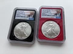 NGC MS70】2021 シルバーイーグル 銀貨 2枚 Wミント トランプ - メルカリ