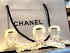 CHANEL クリア ノベルティヘアクリップ 3個セット【ラスト3点まとめ