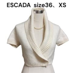 極美品　エスカーダ　ニット　カーディガン　ボレロ　36、XS 小さいサイズ