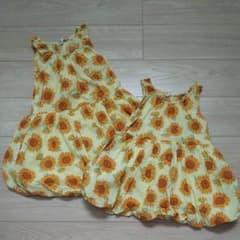 Latte様専用!! ひまわり ワンピ 姉妹のサムネイル