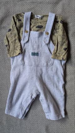 ebaby ベビー服 恐竜柄ロンパース オーバーオール 2点セットのサムネイル