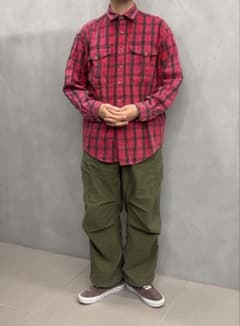 90's USA製 FILSON チェック コットン ネルシャツ　vintage