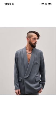 LIDNM MINIMAL SHAWL COLLAR JK セットアップのサムネイル