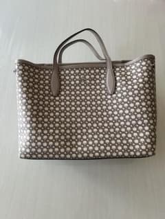 Kate spade ハンドバック ピンク モノグラム柄 - メルカリ