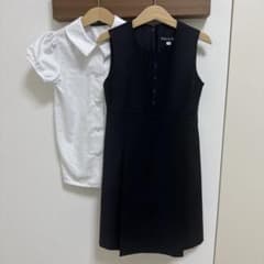 Ernie&Essie 濃紺刺繍ワンピース・白シャツセットのサムネイル