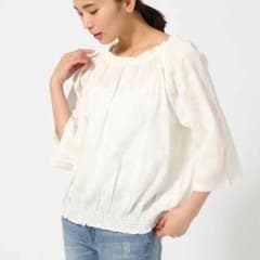 カットジャガードスモック7分袖のサムネイル