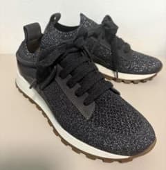 ブルネロクチネリ ラメ入り ニットスニーカー サイズ37 - メルカリ