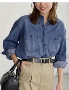 JOURNAL STANDARD relume デニムバンドカラーシャツのサムネイル