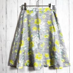 Willselection Flare Skirt, Floral Print, Elastic Waist, Made in Japan