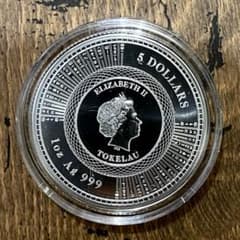 限定発行☆2020 トケラウ 1オンス 銀貨 ヒューマニタス 銀貨  純銀 限定発行☆2020 トケラウ 1オンス 銀貨 ヒューマニタス 銀貨