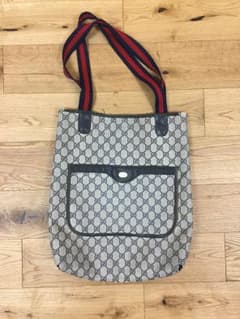 13日午前まで GUCCI トート 青 シェリーライン oldのサムネイル