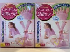 ＜2個セット＞スリムウォークくつろぎの時間足指セラピ（ M-L）ロング（ピンク）のサムネイル