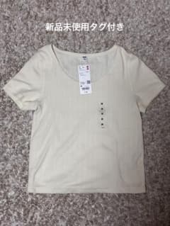 新品未使用タグ付き UNIQLO WOMEN ポインテール ラウンドネックミニTのサムネイル