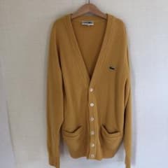 ラコステ　LACOSTE カーディガン黄　美品のサムネイル