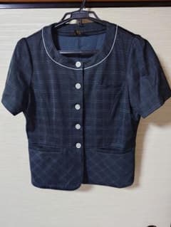 Pieds Brid チェック柄 半袖ブラウス 15号のサムネイル