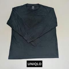 UNIQLO エアリズムコットンUVカットクルーネックT ブラック Mのサムネイル