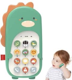 恐竜 おもちゃ スマートフォン 携帯電話 グリーン 赤ちゃんのサムネイル