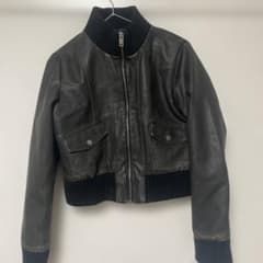 BLACKUP ブラックレザークロップドジャケットのサムネイル