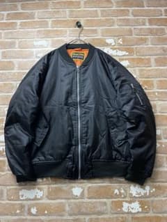 00s MA-1 フライトジャケット ミリタリー リバーシブル 黒 オレンジ