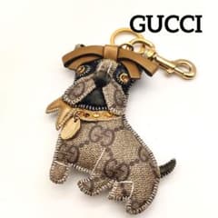 GUCCI グッチ グッチョリ ブルドッグ GG柄 キーホルダー チャーム 犬
