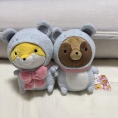 너구리와 여우 행복 가방 조디악 쥐 2 체 세트 봉제 인형