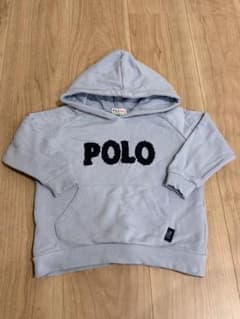 POLO Baby パーカー ライトブルー ロゴ刺繍 80cm