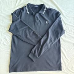 FRED PERRY 長袖ポロシャツ ネイビー