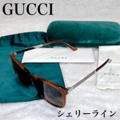 【美品】グッチ GG0078SK スクエア サングラス シェリーライン ロゴのサムネイル