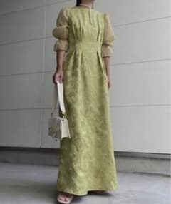AMAIL Perfect flower dress オリーブのサムネイル