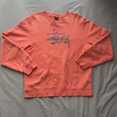 【即購入OK・翌日配送】 Stussy オレンジ ロゴプリント スウェット Lのサムネイル