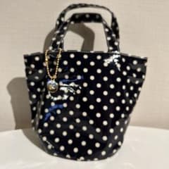 ［未使用］キタムラ　ドット柄ビニールミニトートバックのサムネイル
