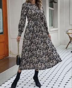 完売品　柄ロングワンピース　Mのサムネイル