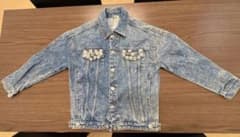 MURUA　ケミカルウォッシュ ビジュー デニムジャケット