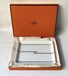 エルメス　リズム　グリーンライン　Hロゴ　四角　スクエア　プレート　角皿　廃盤 エルメス リズム グリーンライン Hロゴ 四角 スクエア プレート 角皿