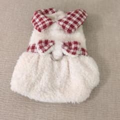 犬服 フリース素材 チェック襟付きのサムネイル