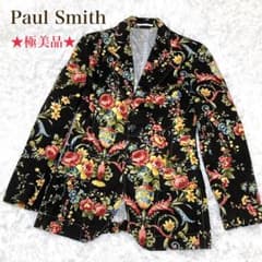 極美品 Paul Smith ポールスミス 花柄 テーラードジャケット コットン
