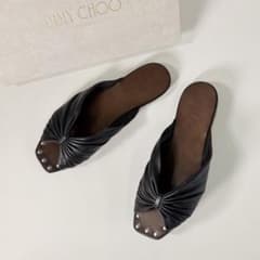 美品 JIMMY CHOO スタッズ サンダル ブラック レザー 38 24.0 美品 JIMMY CHOO スタッズ サンダル ブラック レザー 38 24.0 - メルカリ