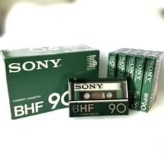 ♣️【や45】稀少 未開封 SONY カセットテープ BHF90 ６本セットのサムネイル