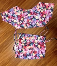 ベリーダンス レッスン着 花柄のサムネイル