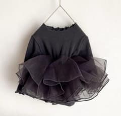 韓国子供服alli. / black volume tulle rompersのサムネイル