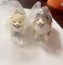犬 フィギュア キーホルダー カプセルトイ 2点セットのサムネイル